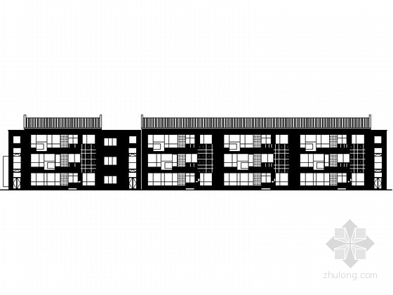 幼儿园装修立面设计资料下载-[江苏]3层现代风格幼儿园建筑施工图（立面设计优秀）