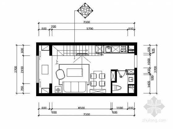 公寓平面cad图资料下载-[原创]时尚波普艺术LOFT公寓CAD施工图（高清力荐！）