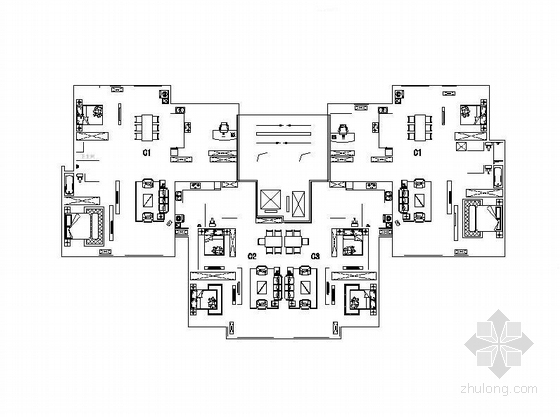 480平建筑户型图 