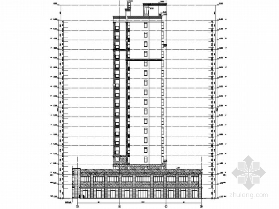 18层框架剪力墙结构资料下载-5800平18层框剪结构商住楼结构施工图（含详细建筑图）