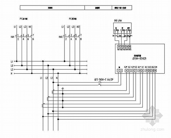 双电源单母线分段接线资料下载-双电源控制原理图