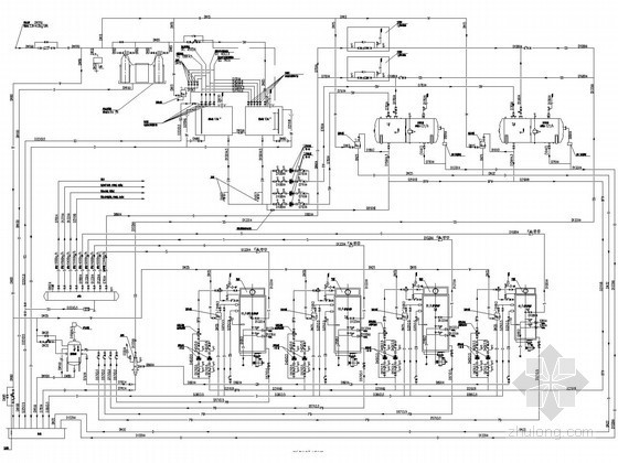 [武汉]地标大楼暖通及动力全套设计施工图207张(438米，88层，含审图意见)-蒸汽锅炉房热力系统图 