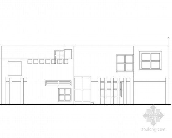 [课程设计]某二层独栋别墅建筑方案图