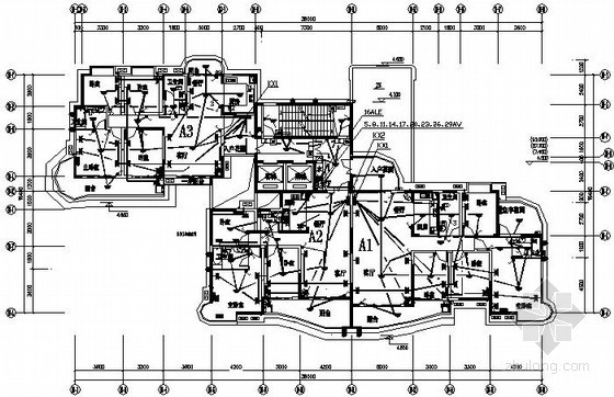 某小区项目二期工程全套电气图纸132张（5栋高层、地下室、幼儿园）-10栋电气平面图 