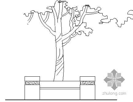 园林座椅设计详图资料下载-树池座椅施工详图