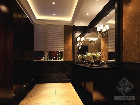 办公空间卫生间3d资料下载-酒店卫生间3d模型下载
