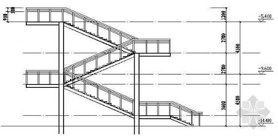 室外楼梯平面图cad资料下载-某钢结构楼梯施工图纸