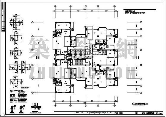 9层公寓平面资料下载-浙江某二十四层公寓给排水平面图