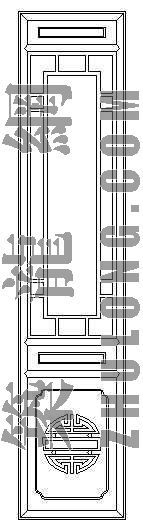 中式门立面图块资料下载-中式门立面13