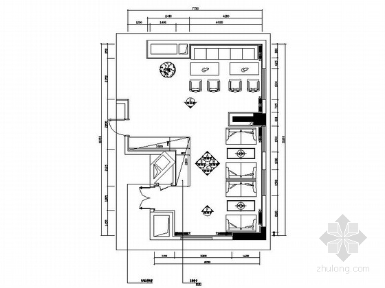 自助餐台详图资料下载-[重庆]四星级现代简约酒店餐厅室内装修施工图