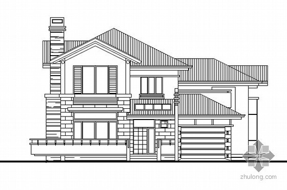 独栋型别墅图资料下载-某二层A15型别墅建筑方案图