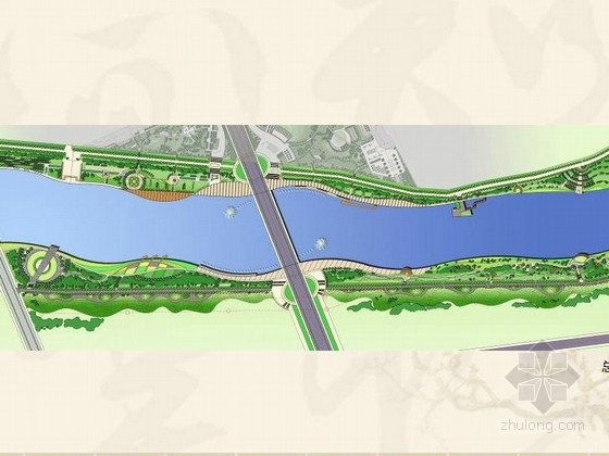 外国滨水带状城市资料下载-[曲阜]河道滨水带景观设计方案