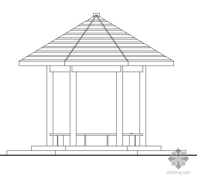 八角亭立面图资料下载-八角亭施工大样图