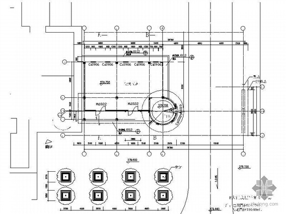 便利店设计图CAD资料下载-某便利店大门入口装修设计图