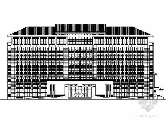 新中式风格办公楼模型资料下载-[江苏]高层新中式风格投资发展综合楼设计施工图