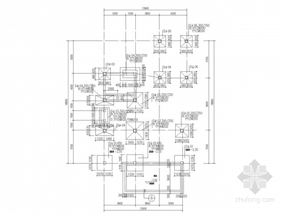 4层别墅cad平面布局资料下载-4层别墅结构施工图