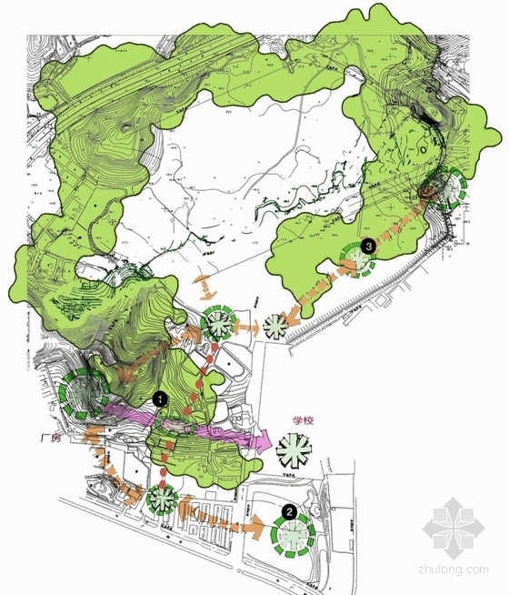 [广州]现代风格住宅区规划及单体方案文本-住宅区分析图