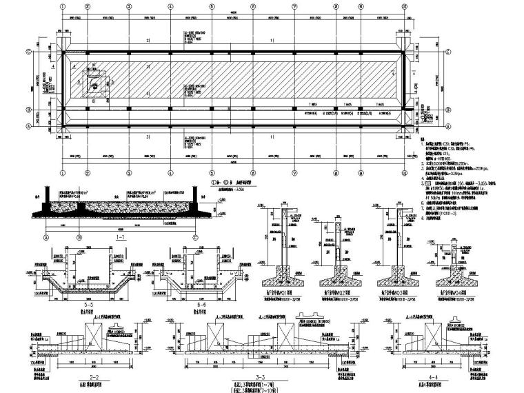 中学cad是施工资料下载-四层框架结构中学实验楼结构施工图（1~24轴）