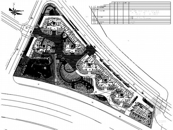 [温州]城中村改造绿化设计施工图-绿化面积图 