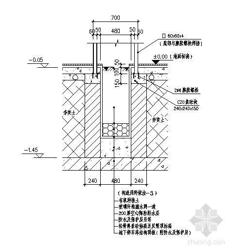 景观树池平立面图资料下载-金属网树池详图