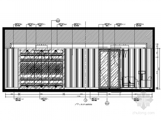 [福建]国际游艇会所西餐厅装修施工图（含效果）立面图