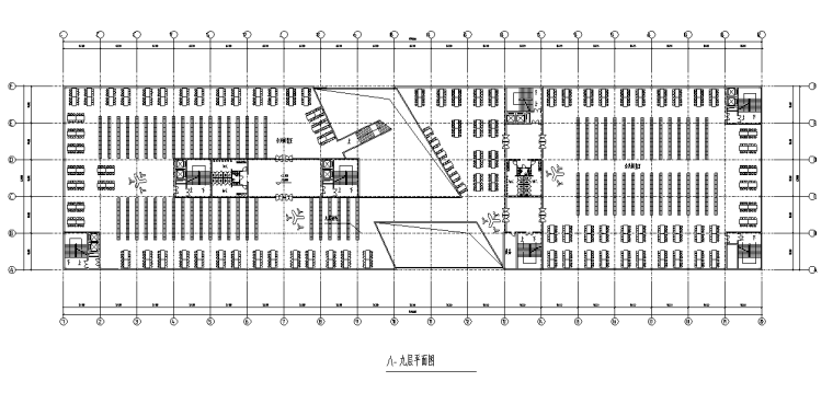 哈利法克斯图书馆平面图资料下载-首都图书馆2至10层各层施工平面图