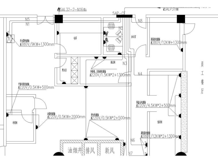 [浙江]杭州月星家居多层家居建材市场电气设计(品牌商业).-电气图三-Model7.jpg