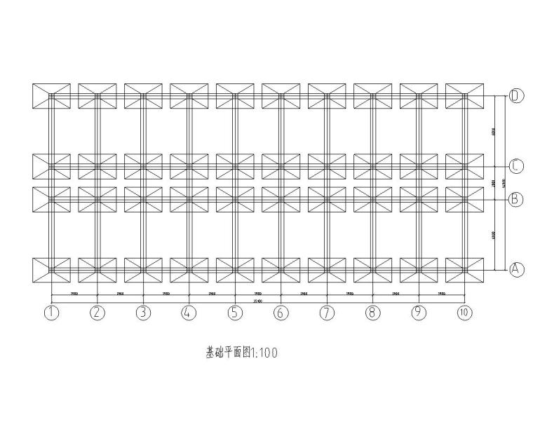 底层办公楼su资料下载-六层一字型框架办公楼建筑图结构图3100平米左右