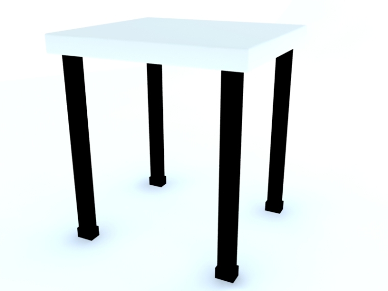 景观凳子su模型资料下载-简单凳子3D模型下载
