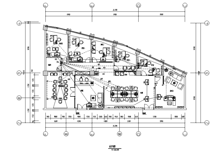 [山东]混搭风格置业有限公司办公空间设计施工图（附效果图）-动力平面图