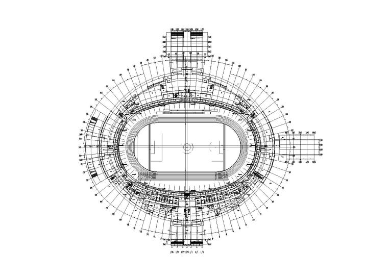 40米跨管桁架施工图资料下载-体育场建筑结构施工图_双层网壳钢屋盖