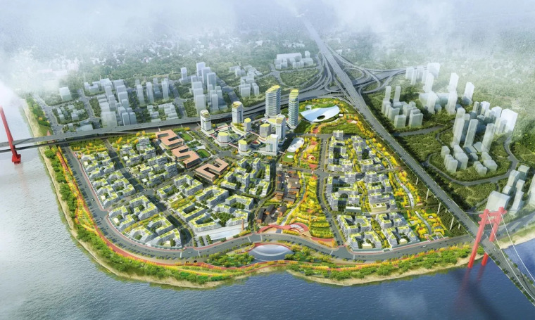 商务空区城市设计资料下载-重庆市弹子石B标准分区详细城市设计
