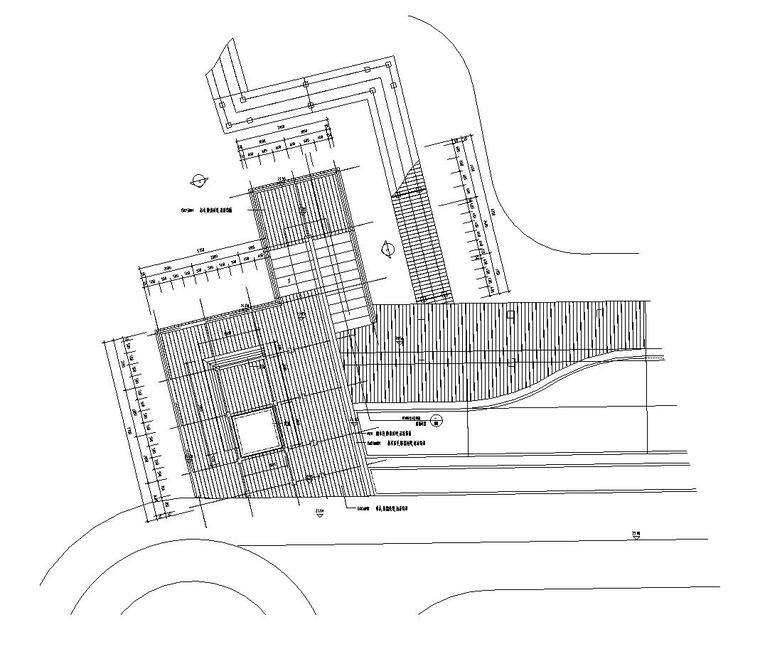 [江苏]南京香山美墅湖区工程全套景观设计施工图（L&A知名景观公司）-挑台平面图