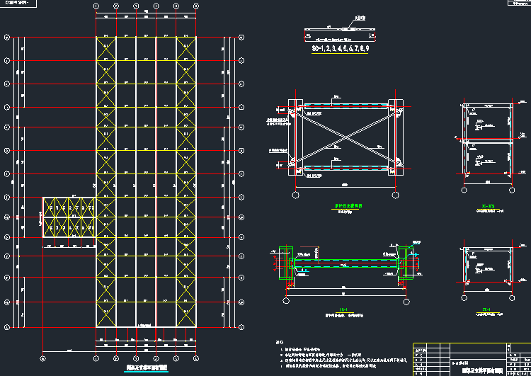 大型灯饰展厅施工图设计资料下载-[辽宁]钢排架结构大型汽车展厅结构施工图