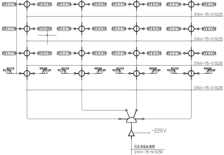 某综合楼电气施工图全套图纸-弱电系统图