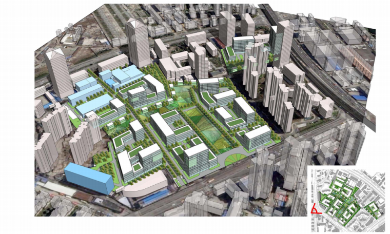 上海武宁科技园规划设计方案-建筑形态示意图