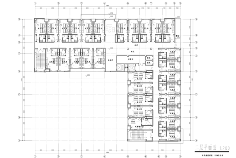 【江苏】盐城绿地环保园酒店项目方案-二层平面图