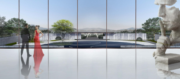 [杭州]未来城展览区景观规划设计（新中式风格）-[杭州]未来城展示区景观规划设计（新中式风格）A-2展厅效果图