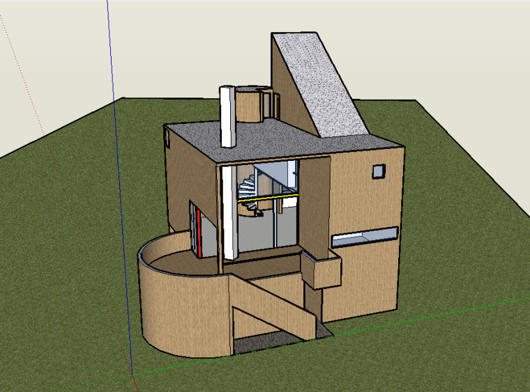 中式木花格3d模型资料下载-建筑大师格瓦斯梅格瓦斯梅住宅及工作室SU模型
