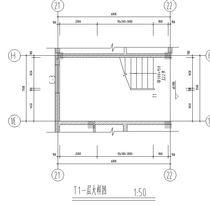 惠农新区社区卫生服务中心室内装修设计施工图（11张）-T1一层大样图