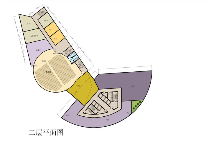 芦墟宾馆建筑设计方案及施工图-平面图2