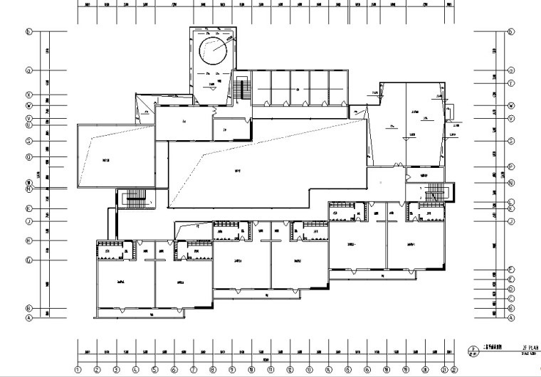 [苏州]某幼儿园室内装饰CAD施工图纸（含效果图）-二层平面布置图
