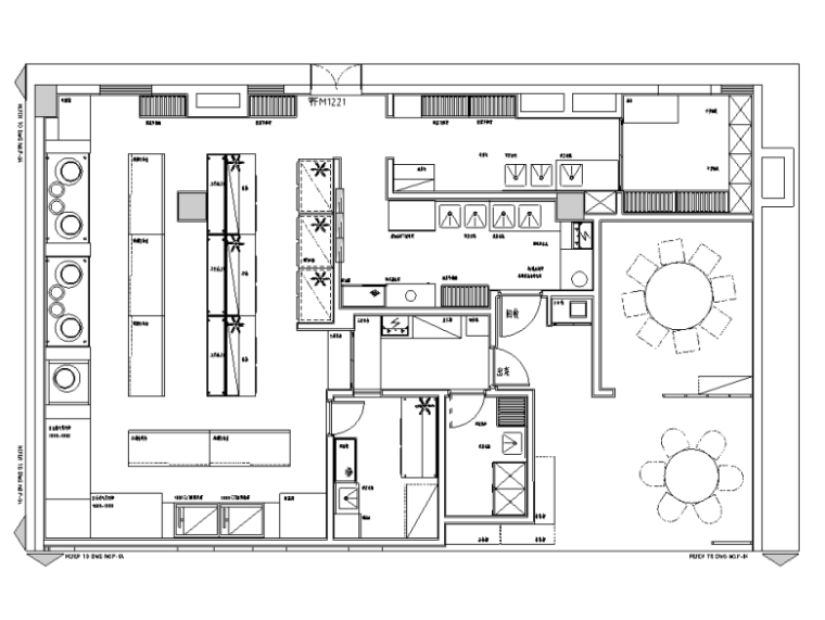 装修设计全套施工图资料下载-新中式风格经典客家餐厅菜馆空间装修设计施工图（附效果图）