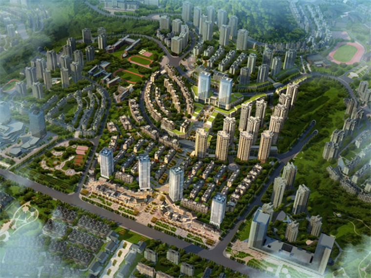 新中式景观文本PPT资料下载-[重庆]新中式大型住宅区建筑设计方案文本
