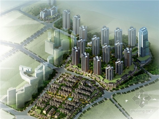 高层酒店总平资料下载-[重庆]新中式风格住宅小区规划设计方案文本（L型总平 造型优美）