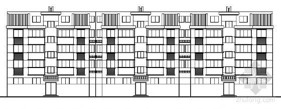 某四层多层住宅楼建筑方案资料下载-某四层商住楼建筑方案图