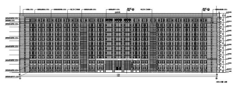 cad大厅立面资料下载-[江苏]高层石材幕墙立面高密度塔式办公建筑施工图