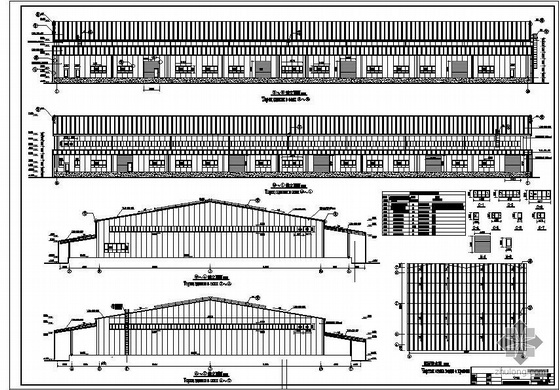 钢结构古亭建筑结构资料下载-[中外]某钢结构仓库建筑结构施工图