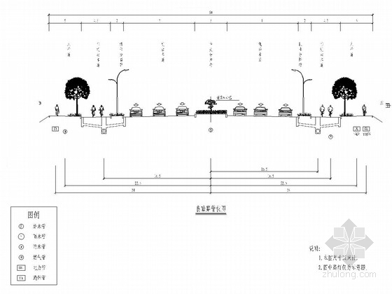 道路桥梁工程给水工程设计施工图（29张）-管位图 