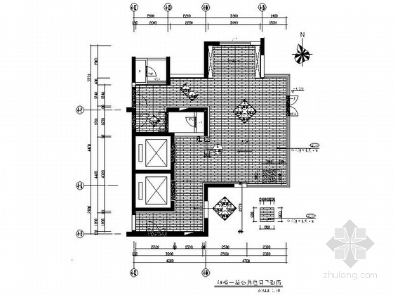 高档展厅装修资料下载-[长沙]东塘商圈区高档尊贵国际公寓设计装修施工图（含方案）